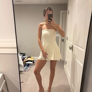 White Fox Boutique Cream Strapless Dress